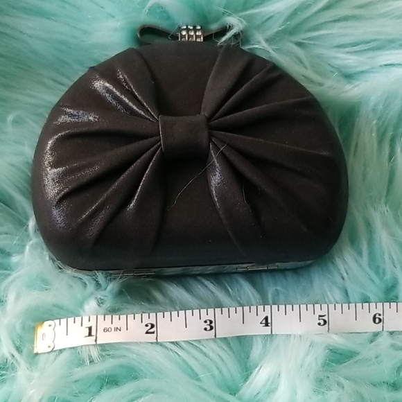 Black Bow Clutch / Evening Purse - Picture 6 of 8
